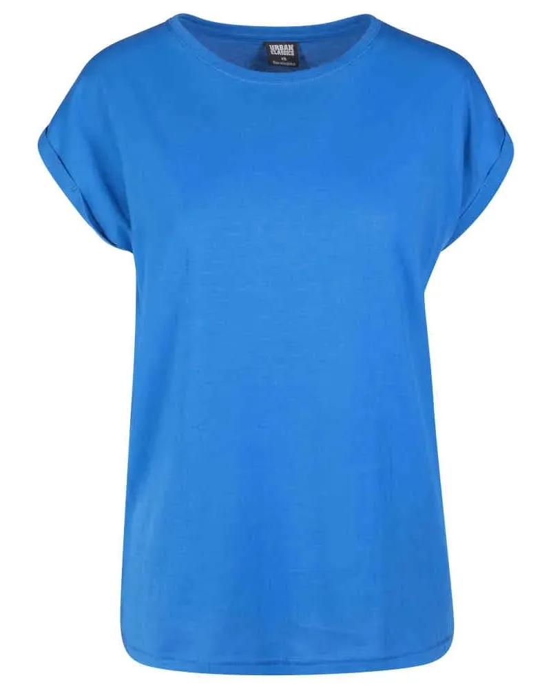 Urban Classics T-Shirt Überschnittene Schulter für Damen (Leuchtend Blau Blau