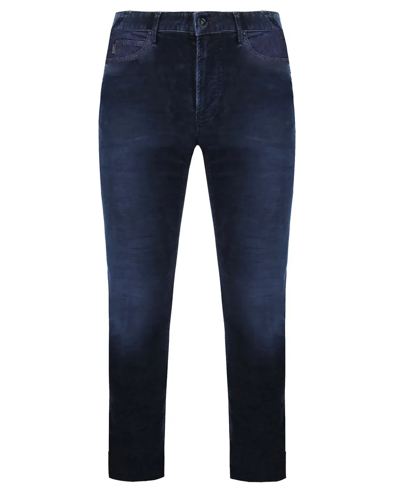 Giorgio Armani Emporio  J45 Regular Fit Mittelbund Herren Jeans Marineblau