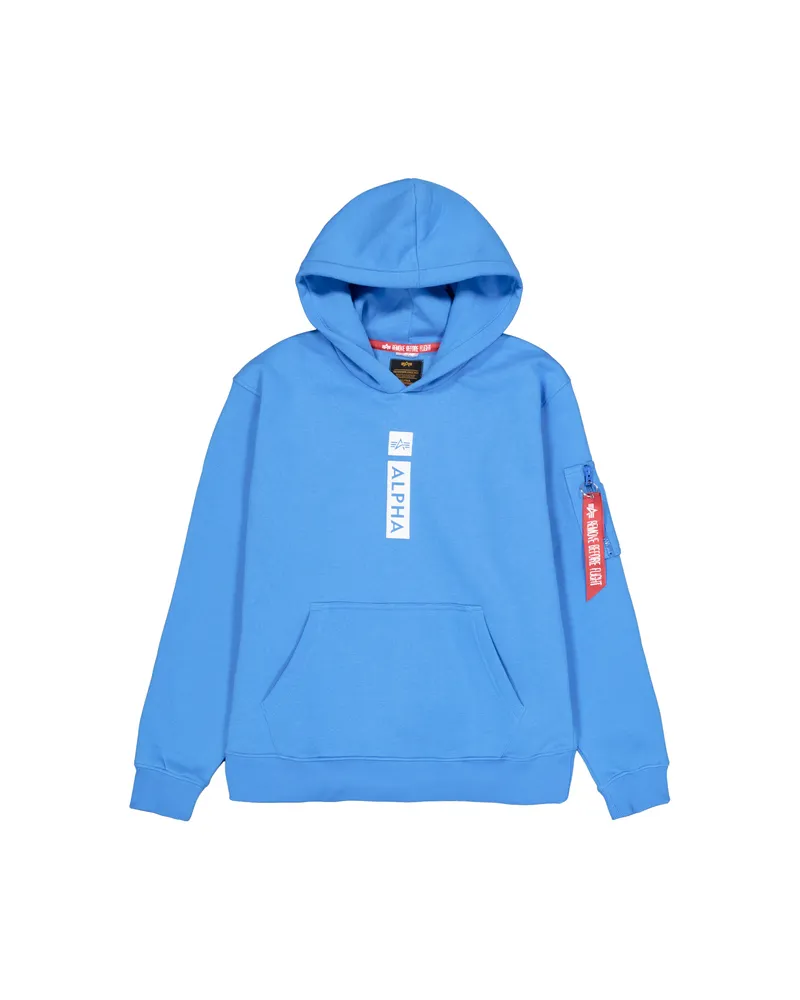 Alpha Industries Alpha Puff Print Hoodie Blau