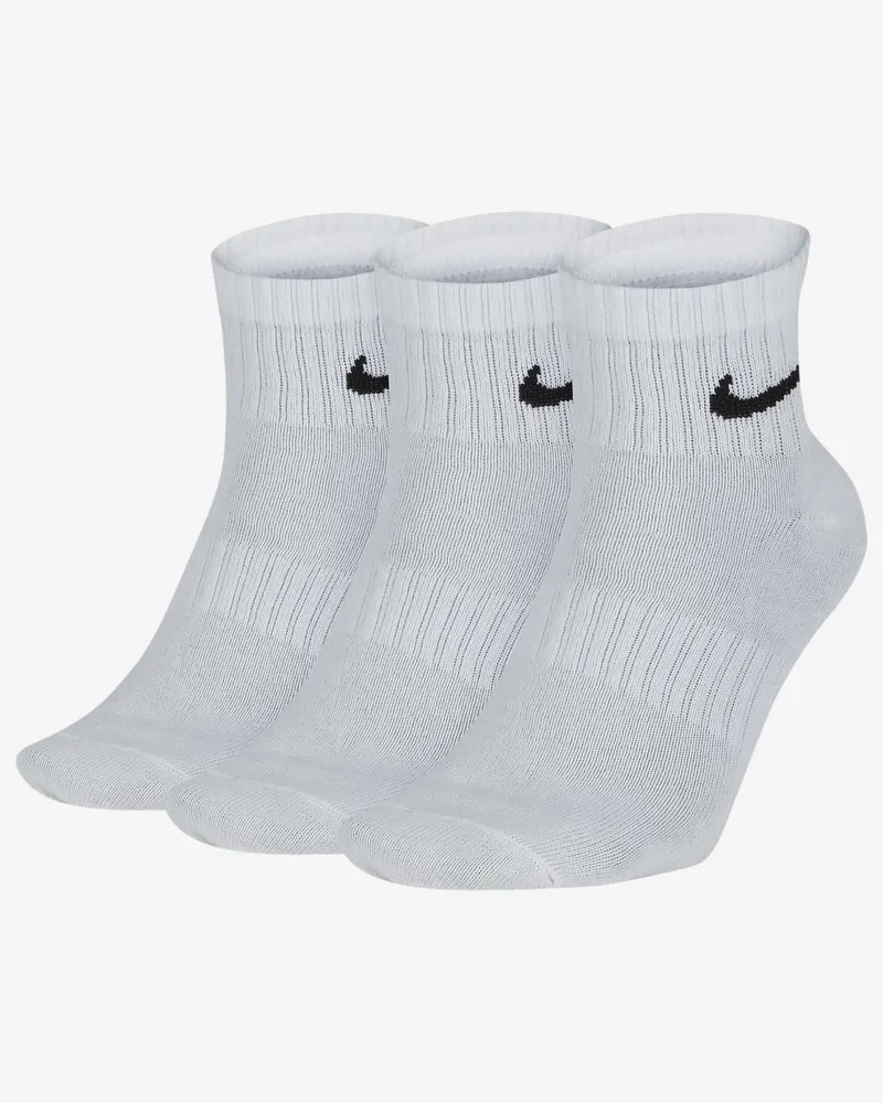 Nike Dry Cushion Everyday 3 Paar Knöchelsocken in Weiß Weiß