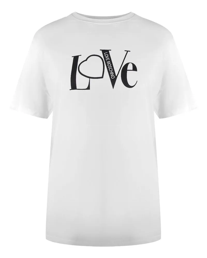 Moschino T-Shirt für Damen, Baumwolle (Weiß Weiß
