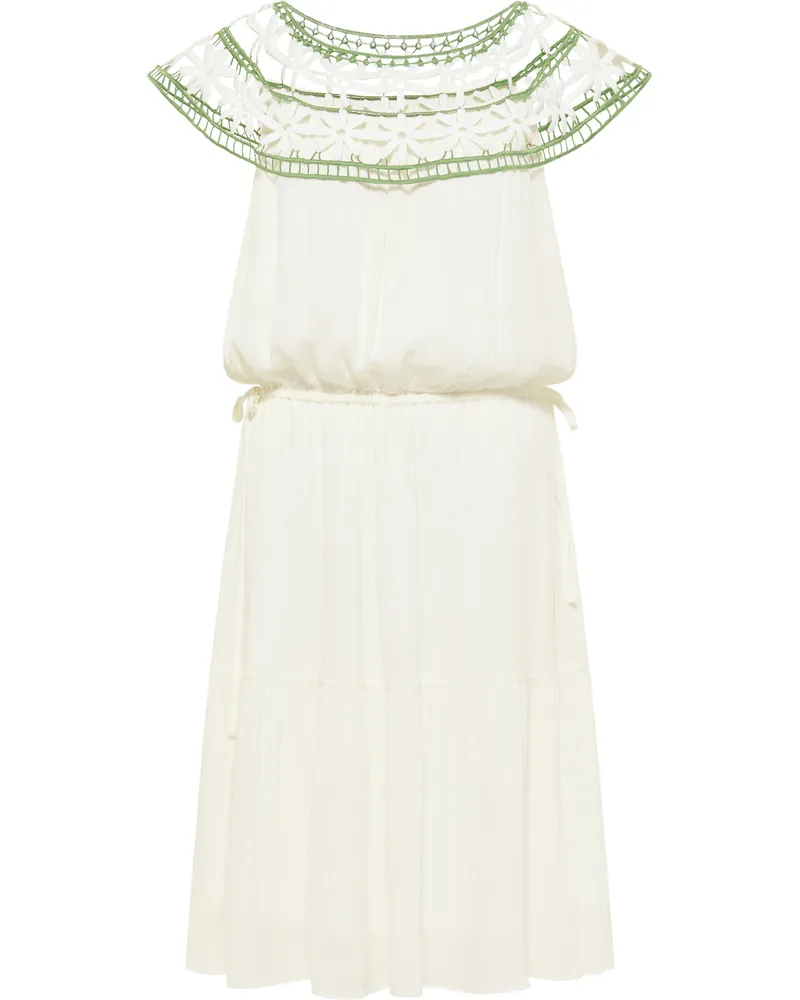 IZIA Robe avec dentelle florale gaya Weiß