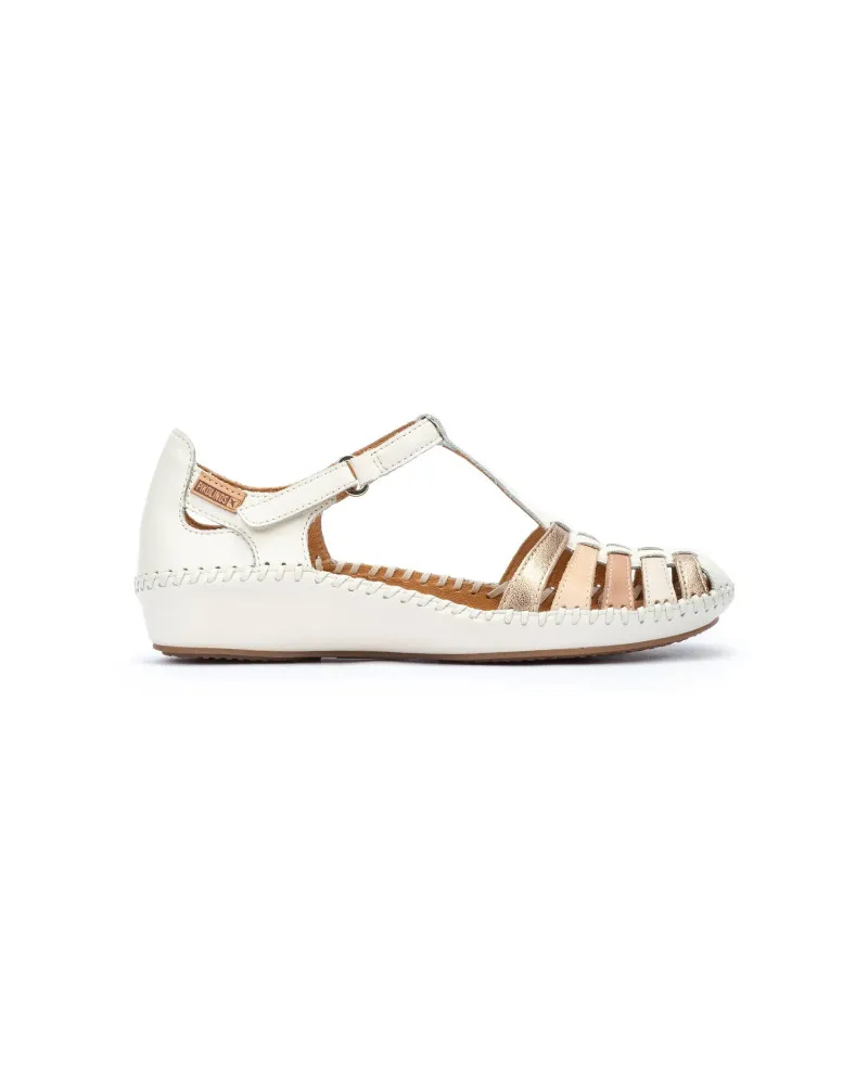 Pikolinos Keilsandalen P-Vallarta aus Leder mit Polsterung - Weiß Weiß