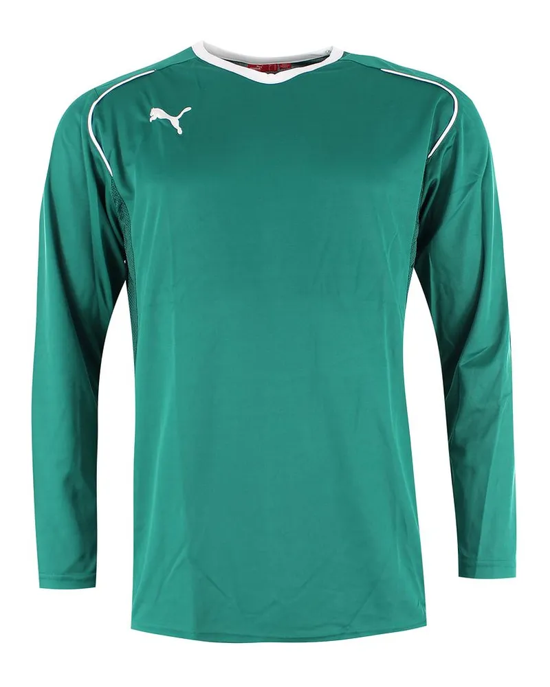 Puma V5.08 Langarm-V-Ausschnitt grünes Herren-Fußballoberteil 700472 05M Grün