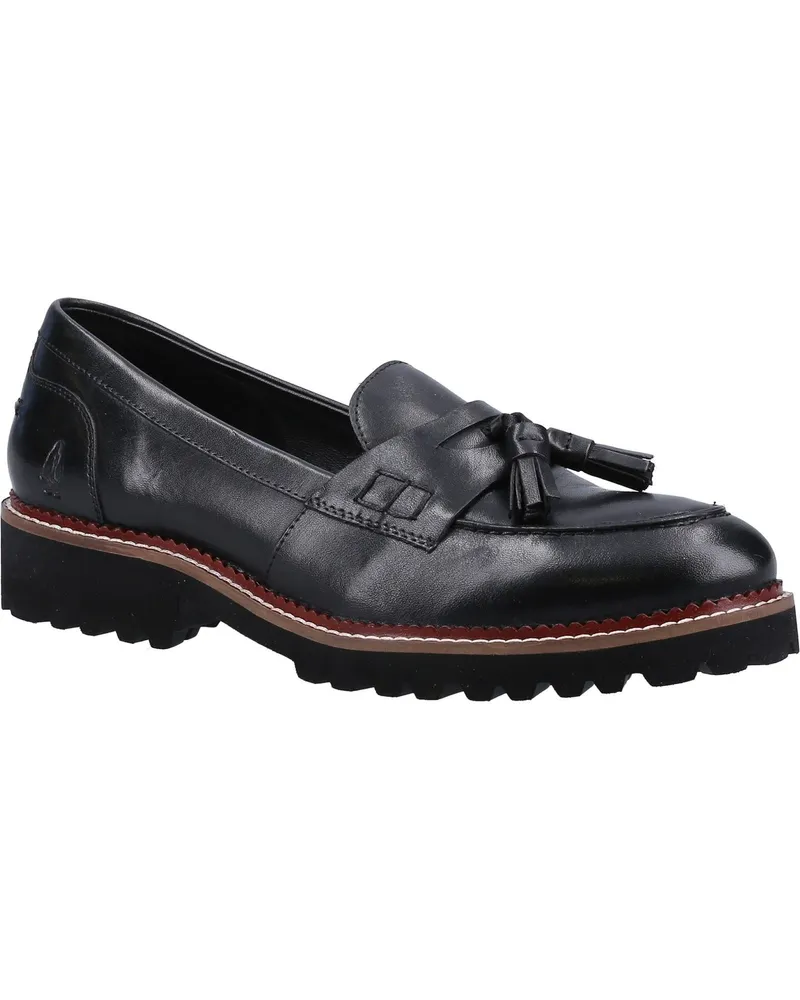 Hush Puppies Ginny Damen Schwarze Lederloafer Schwarz