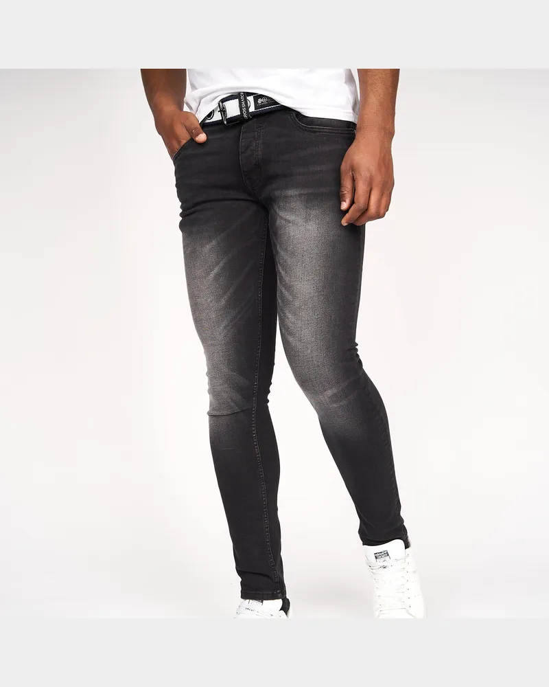 CrossHatch Barbeck" Jeans für Herren (Schwärze Schwarz