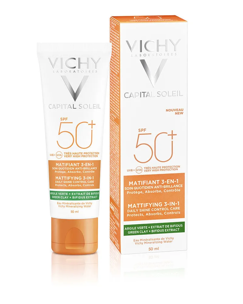 VICHY Capital Soleil Matifiant 3-en-1 Spf50+ 50 ml 