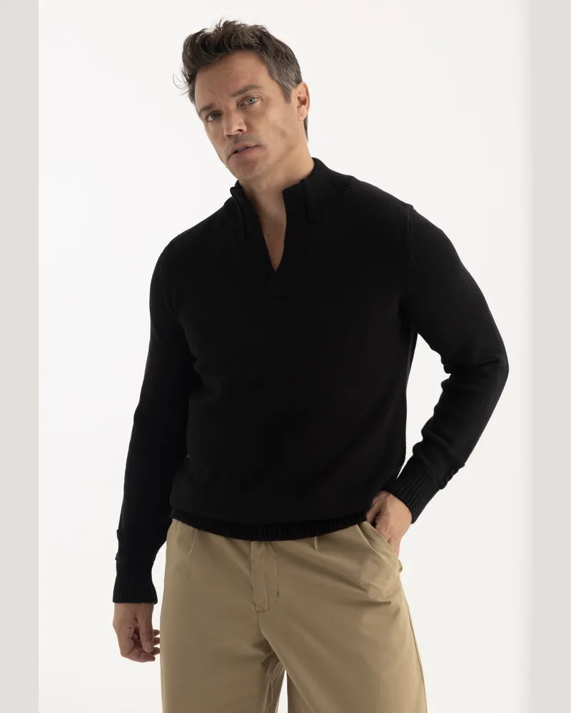 Felix Hardy Pullover Pullover Mit Hohem Kragen Schwarz