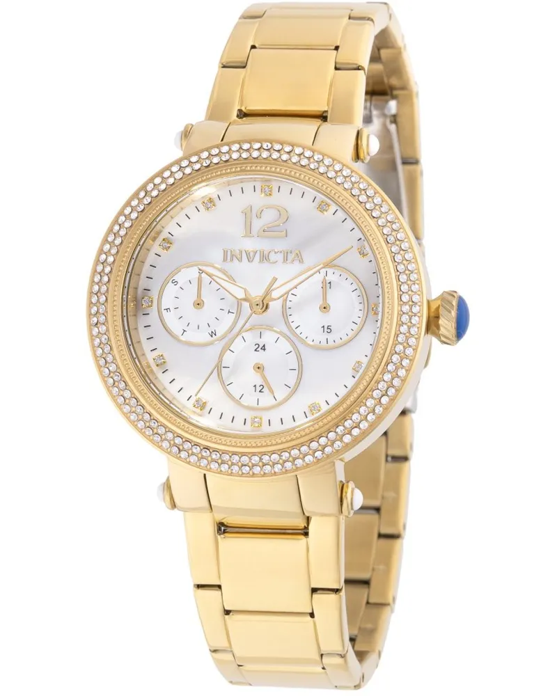 Invicta Bolt 50396 Damenuhr, Quarz, Edelstahl, 37 mm - Gold Gold