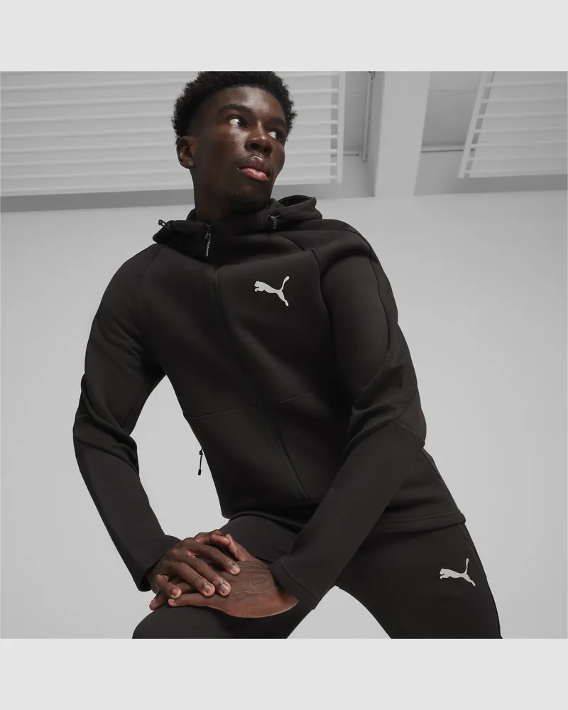 Puma Herren EVOSTRIPE Full-Zip Hoodie Schwarz