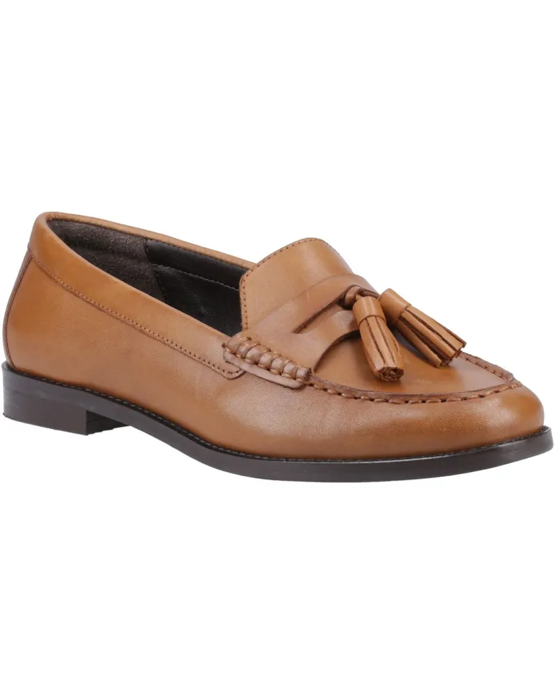 Hush Puppies Connie Leder Damen Tan Loafers Cognac