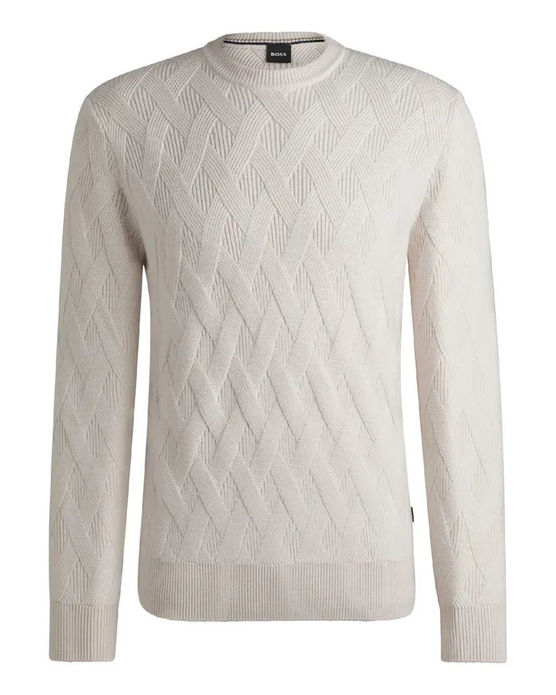 HUGO BOSS Pullover für Herren, Regulär (Weiß Weiß