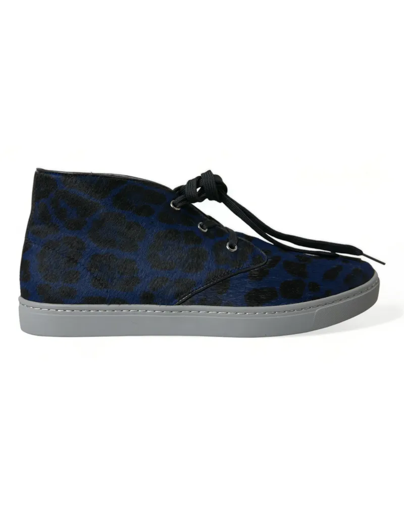 Dolce & Gabbana High-top-Sneakers mit Leopardenprint - Dunkelblau Dunkelblau