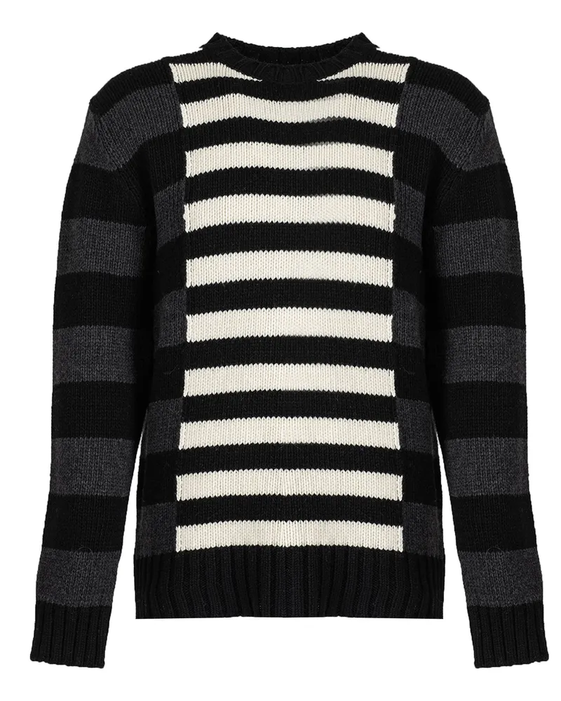 Les Hommes Pullover Herren schwarz Schwarz