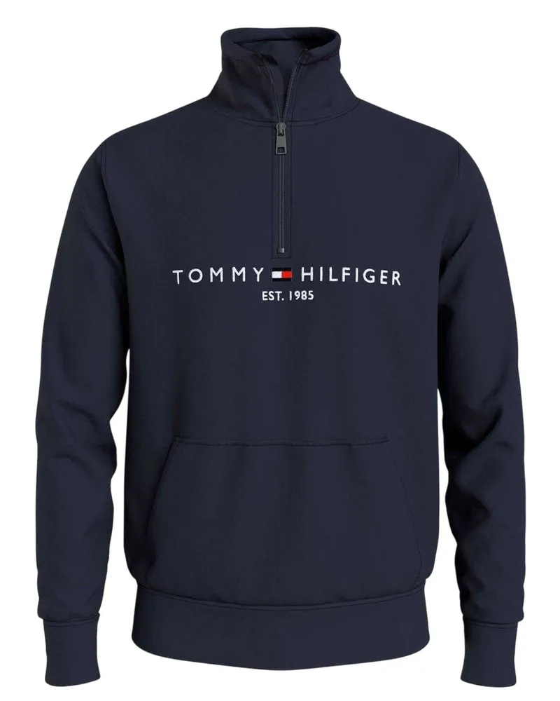 Tommy Hilfiger Sweatshirt für Herren, Stehkragen (Himmelblau Marineblau