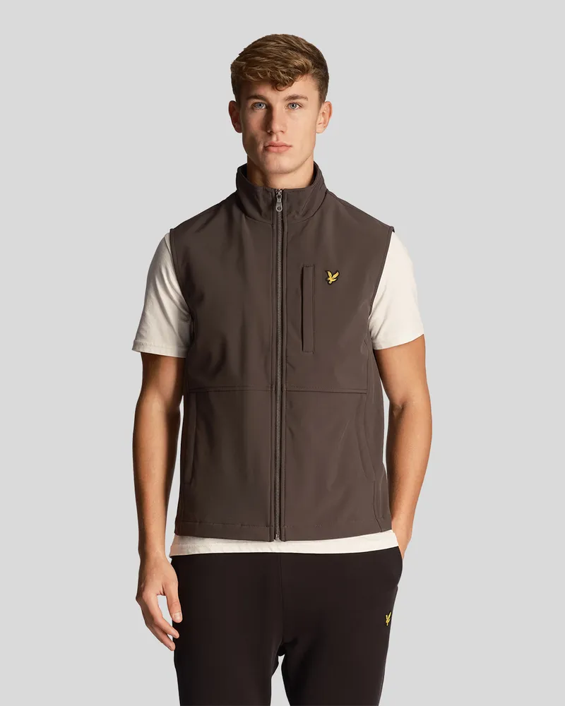Lyle & Scott Softshell-Gilet für Herren in Grau Dunkelgrau