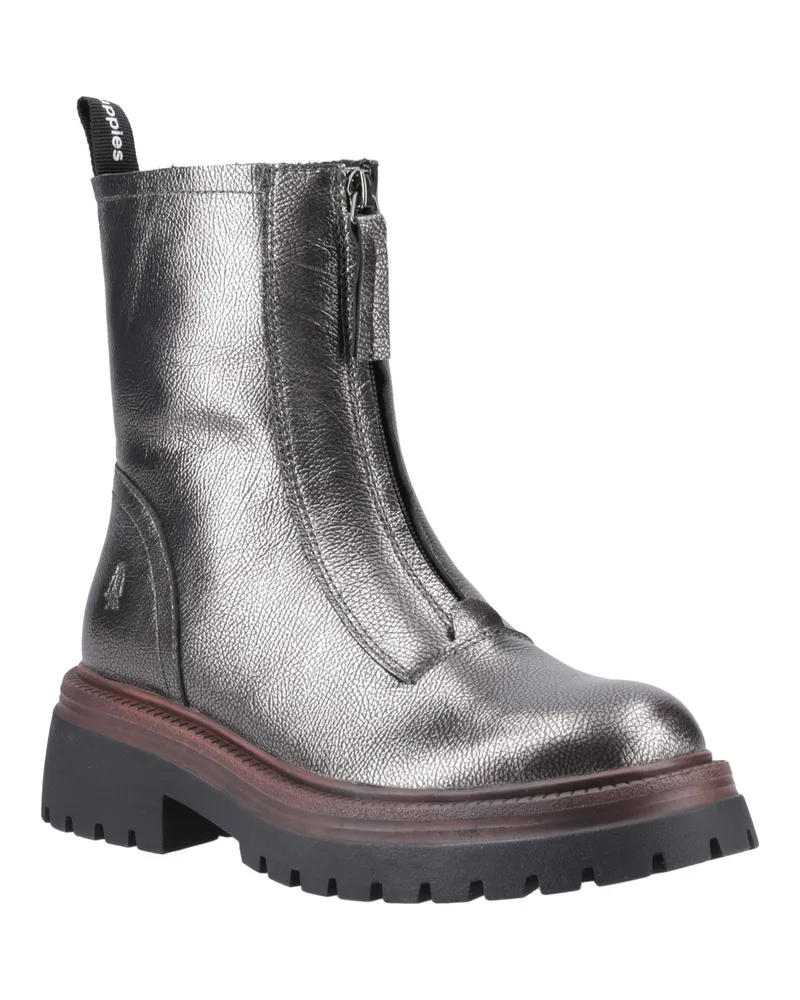Hush Puppies Roxanna Lederstiefel für Damen - Silber Silber