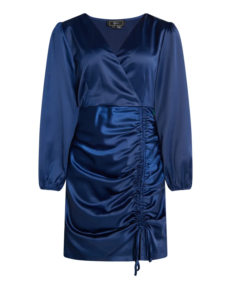 FAINA Satin-Minikleid für Damen - Marineblau Marineblau