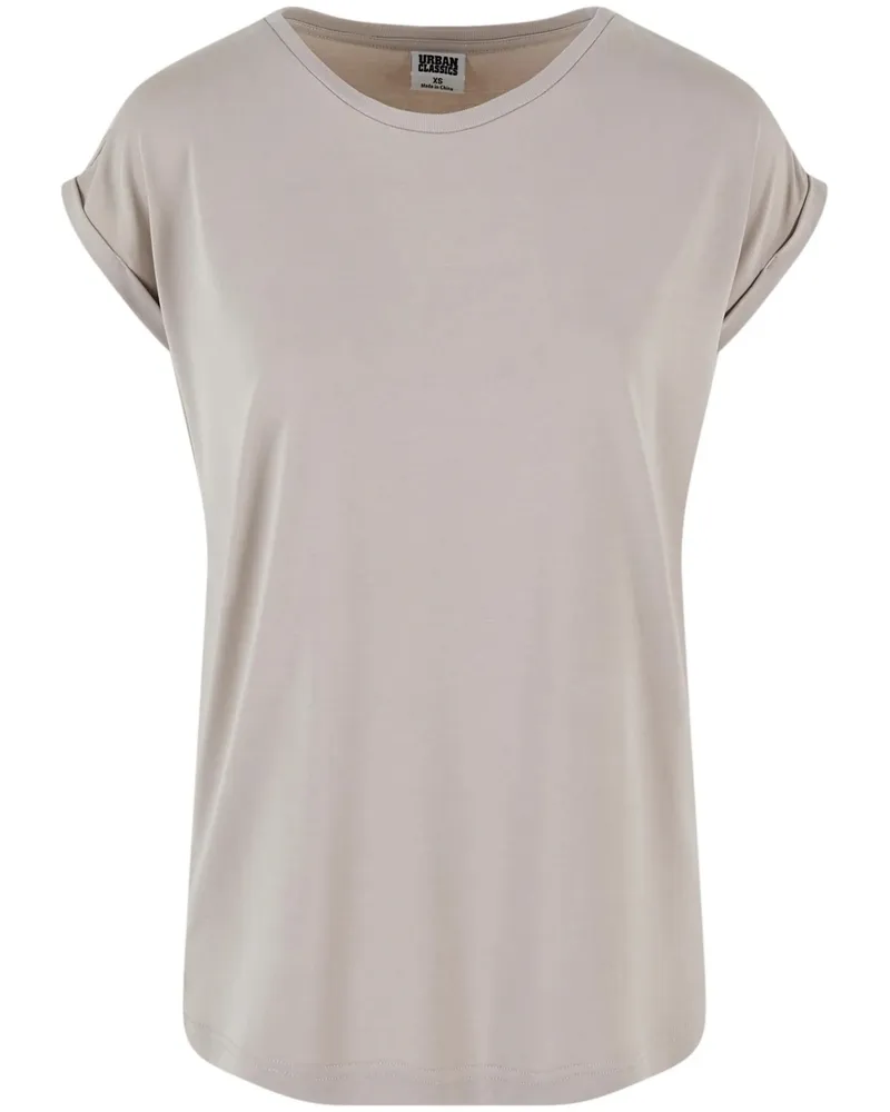 Urban Classics T-Shirt Überschnittene Schulter für Damen (Wolke Wollweiß