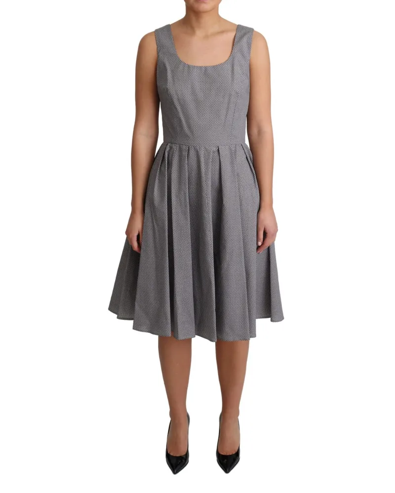 Dolce & Gabbana Dolce Gabbana Kleid Ärmellos A-Linie Geometrisch Grau