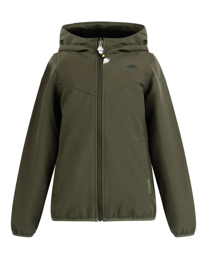 Schmuddelwedda Softshellblouson - recyceltes Material Mädchen Dunkeloliv Oliv