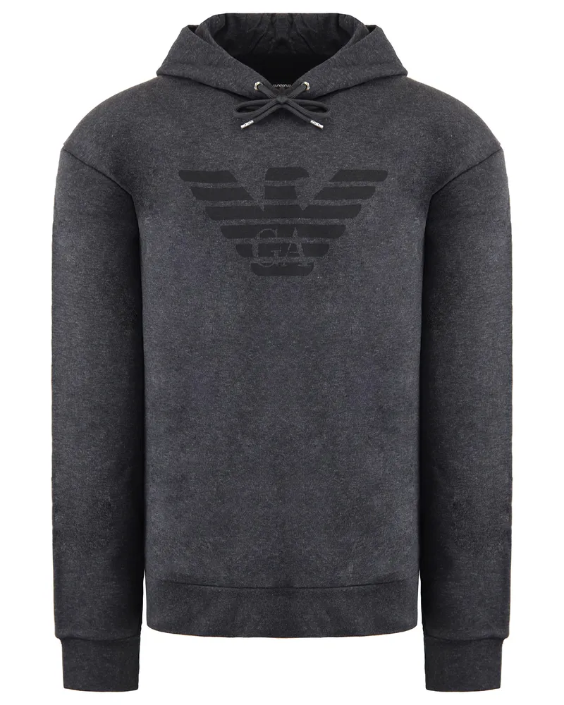Emporio Armani Mens Dark Grey Hoodie Dunkelgrau