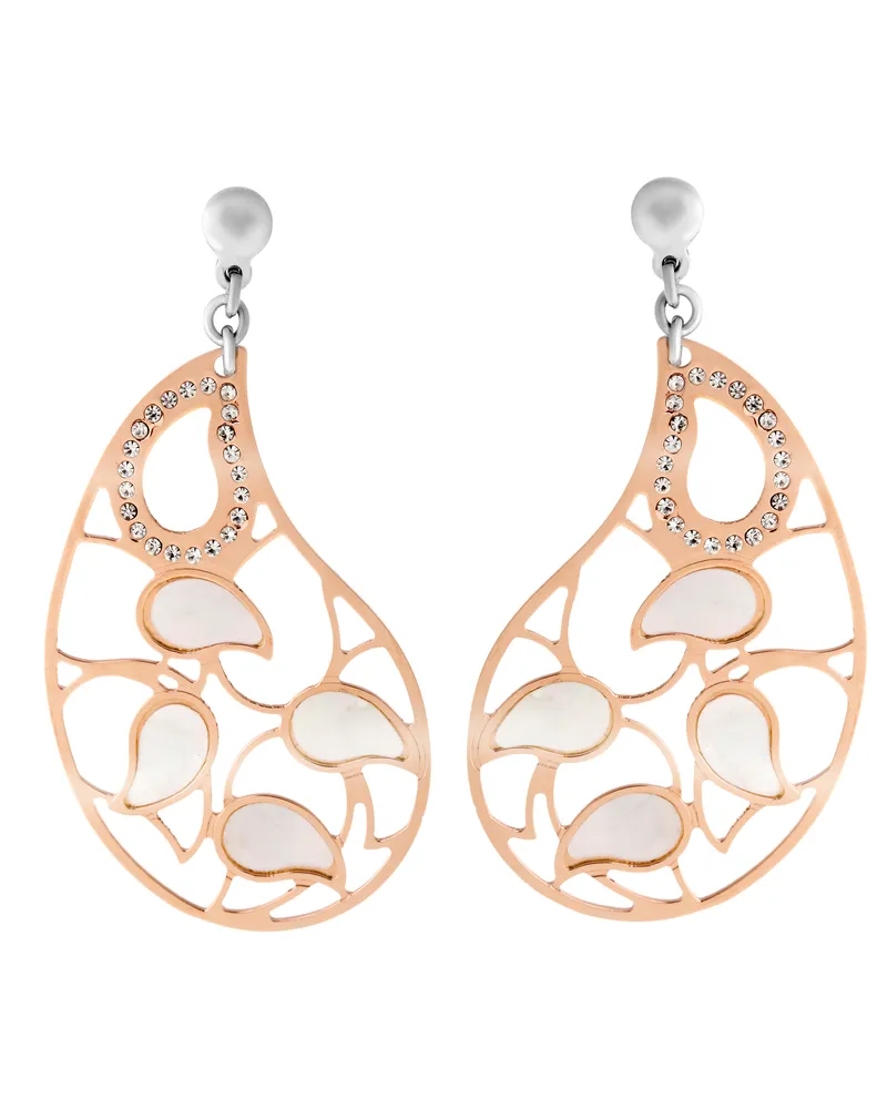 Orphelia Lana' Tropfenohrringe aus 925er Sterlingsilber für Damen - Silber/Rosé ZO-7164 Silber