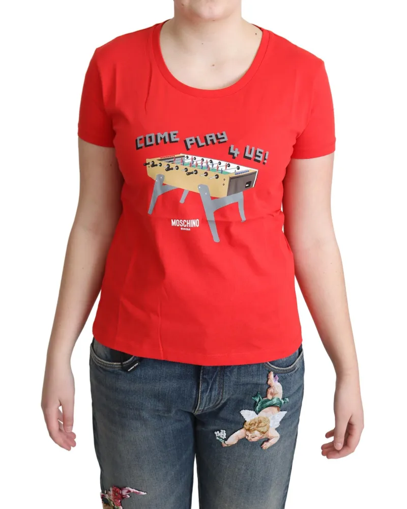 Moschino Tsh5061 Foosball-T-Shirt - Rot Rot