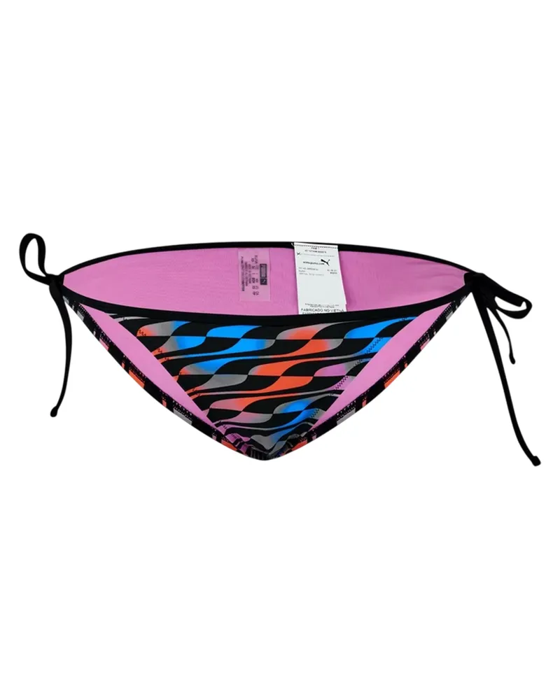 Puma Bikinihöschen für Damen, Seitlich gebunden (Schwarz Schwarz