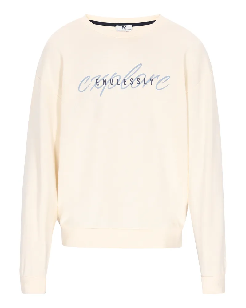 My Mo Sweatshirt Männer cremefarben Wollweiß