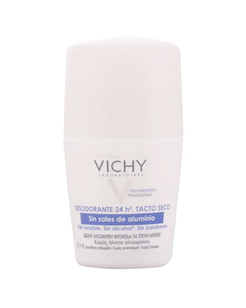 VICHY Desodorante Roll-on Sin Sales De Aluminio 24h Hidrata Y Calma Pieles Sensibles 50 ml 