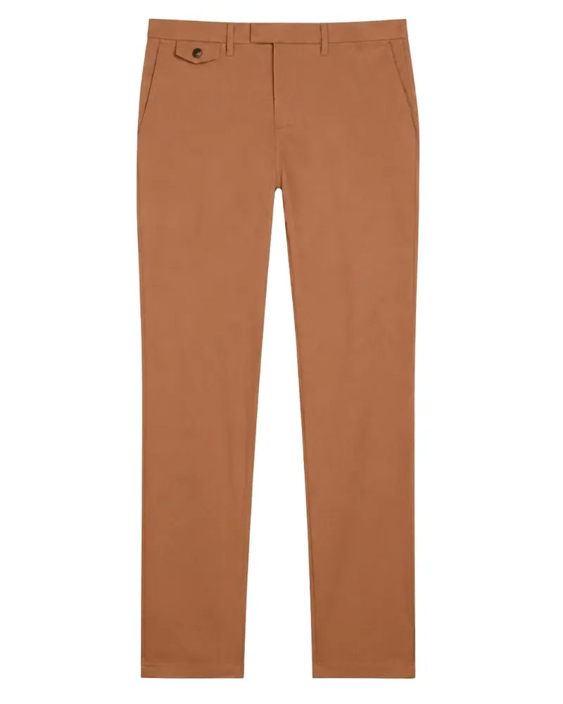 Ted Baker Haydae Chino-hose Mit Strukturmuster In Hellbraun Camel