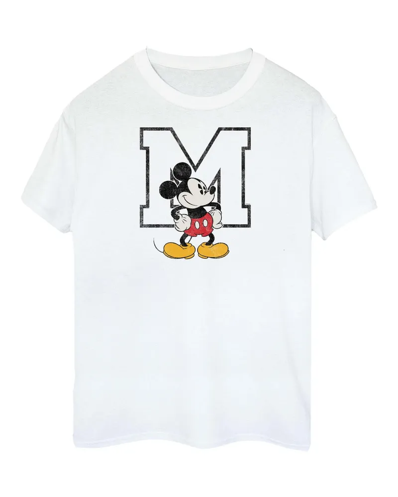 Disney M" T-Shirt für Damen (Weiß Weiß