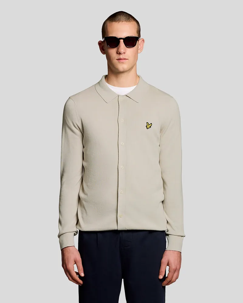 Lyle & Scott Baumwollstrickshirt Grau