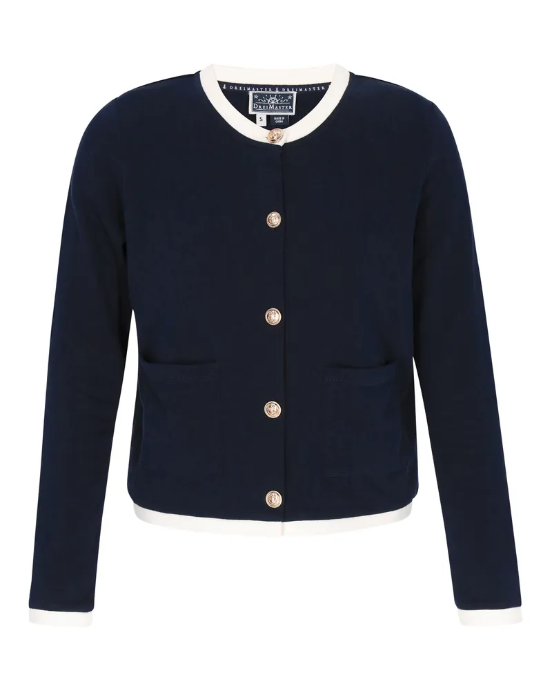 DreiMaster Strickjacke Frauen Marine Marineblau