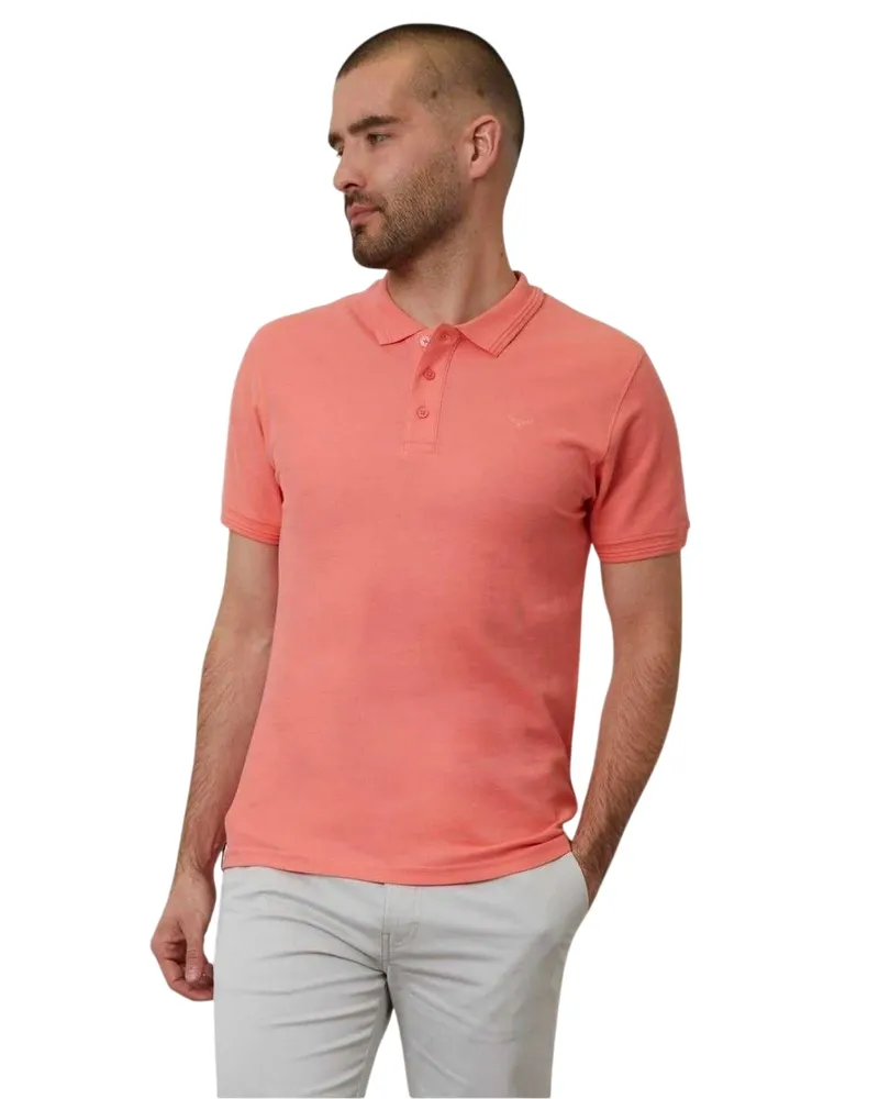 Threadbare Malbork" Poloshirt für Herren, kurzärmlig (Koralle Korallenrot