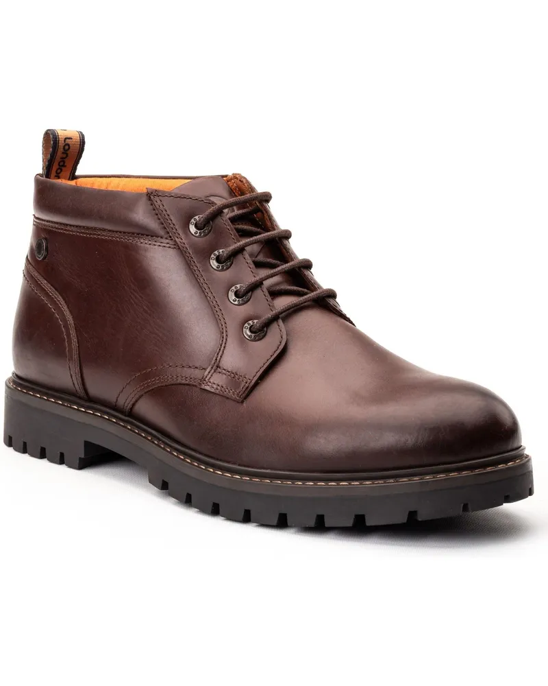 Base London Cobalt Herren Leder Stiefeletten In Braun Braun