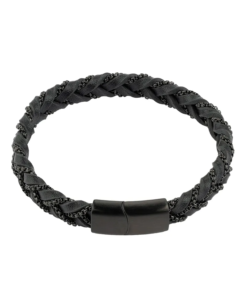 ZEEme Stainless Steel Armband Edelstahl/PVD schwarz Schwarz