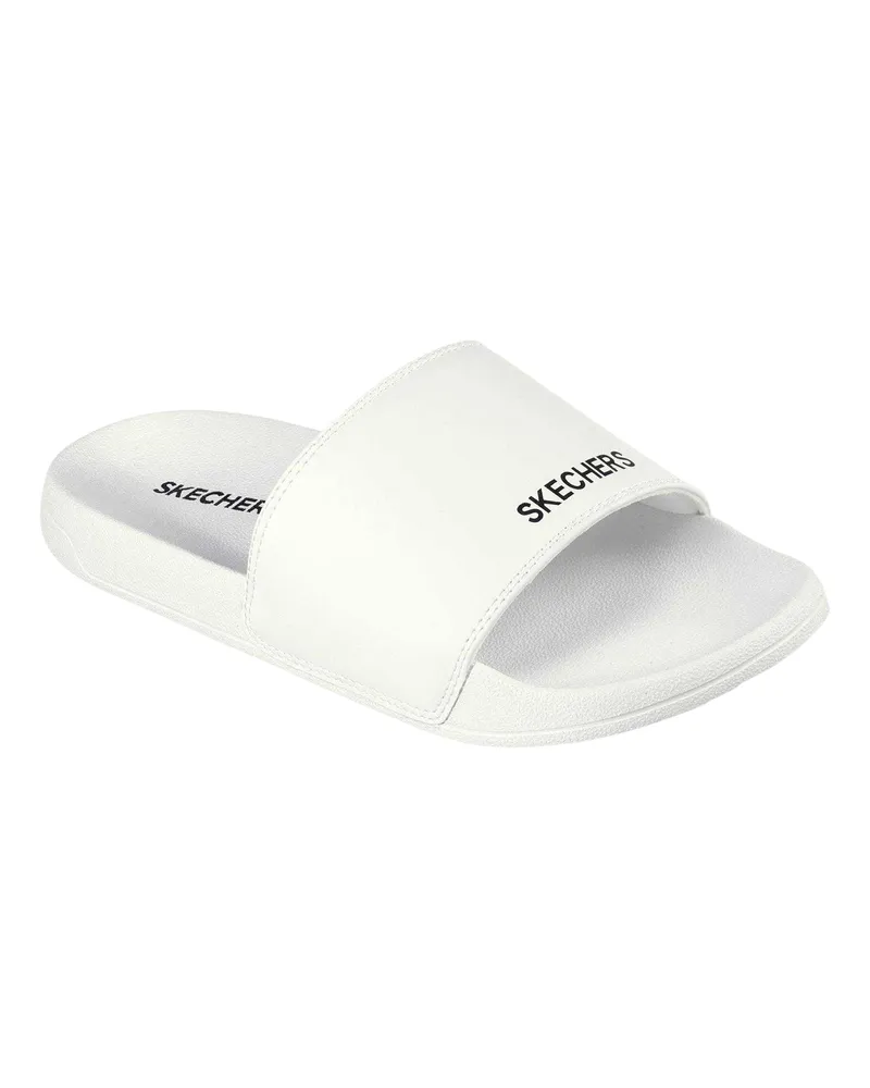 Skechers Sidelines 2" Badesandale für Herren (Weiß/Schwarz Weiß