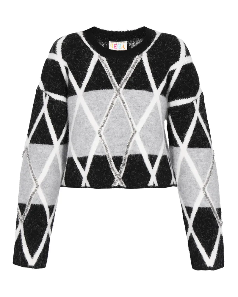 IZIA Pullover Frauen schwarz/grau Schwarz
