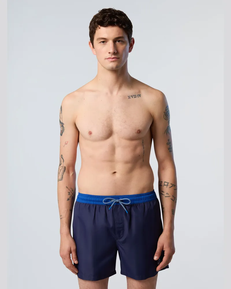 North Sails Badeshorts Upcycling Dunkelblau