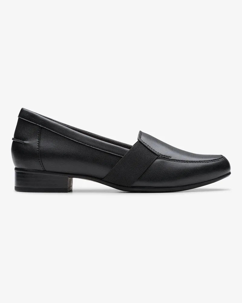 Clarks Juliet Beat Schwarze Leder Schuhe Schwarz