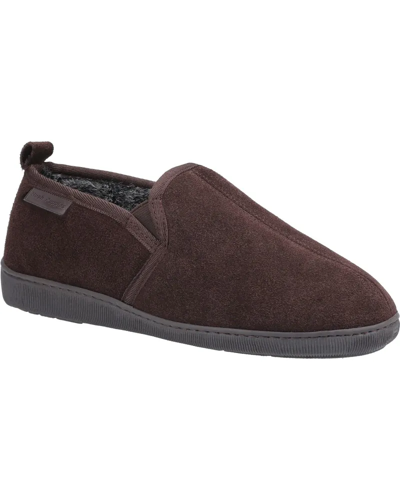 Hush Puppies Herren Arnold Slip On Leder Pantoffel (Braun Braun
