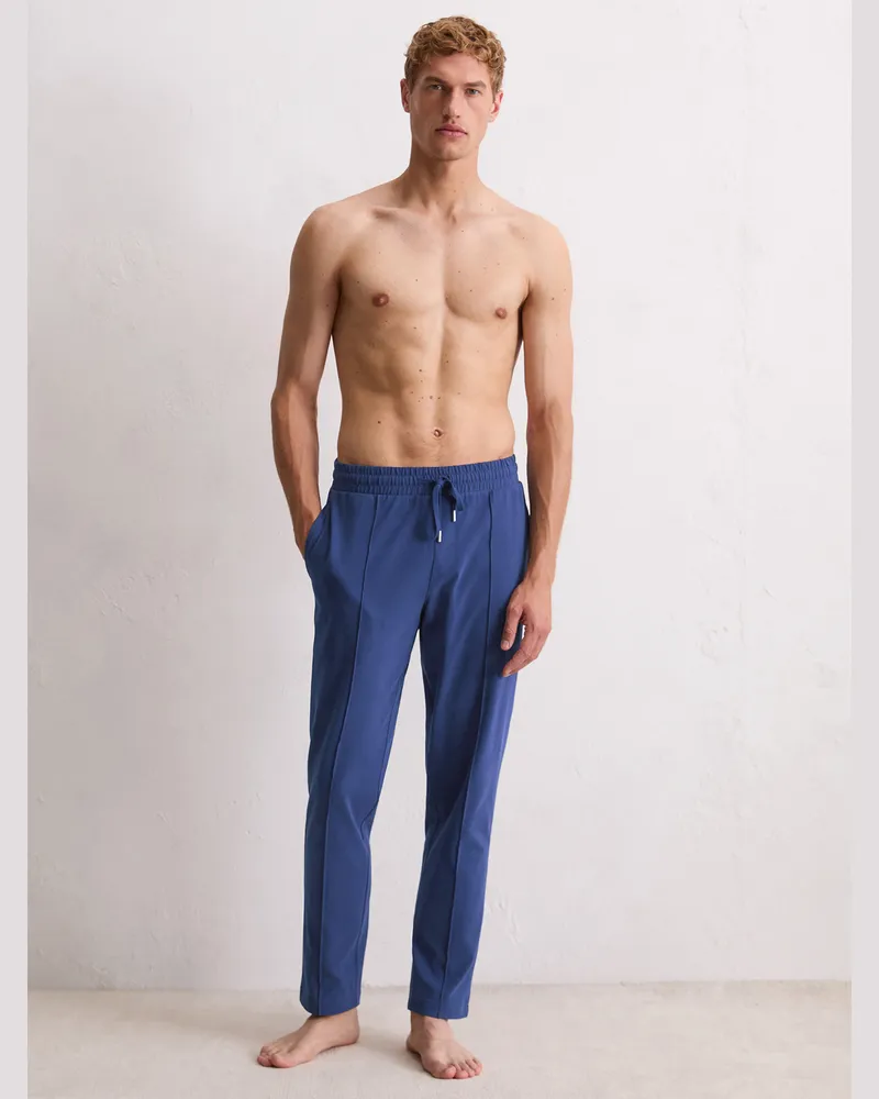 Marc O'Polo Pyjamahose Heavy Jersey Blau