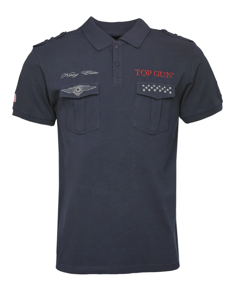 Top Gun Polo Shirt TG20213003 Marineblau