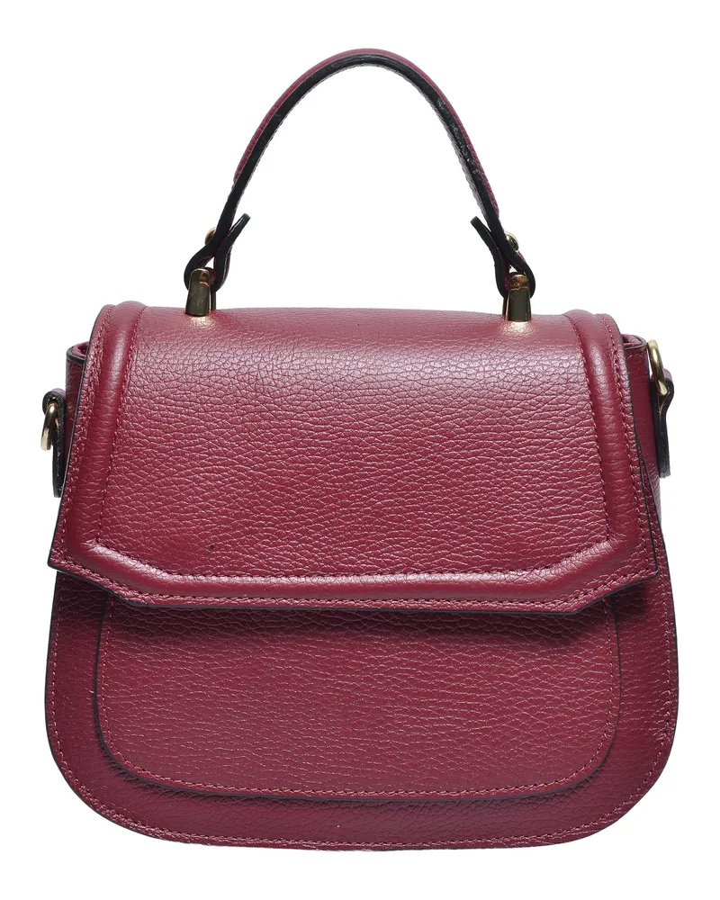 Isabella Rhea Weinfarbe Rindsledertasche Weinrot