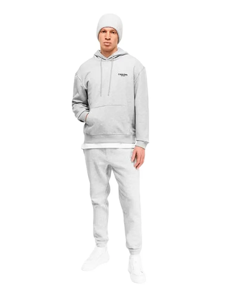 Calvin Klein Hoodie zum Überziehen für Herren/Damen Unisex (Grau meliert Grau