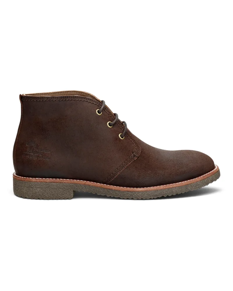 Panama Jack Wasserdichte Desert Boots zum Schnüren aus braunem Leder für Herren - Gael C37 Dunkelbraun