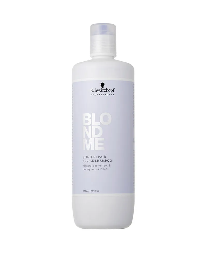 Schwarzkopf Blondme Bond Repair Shampoo "Champú Morado", 1000 ml 