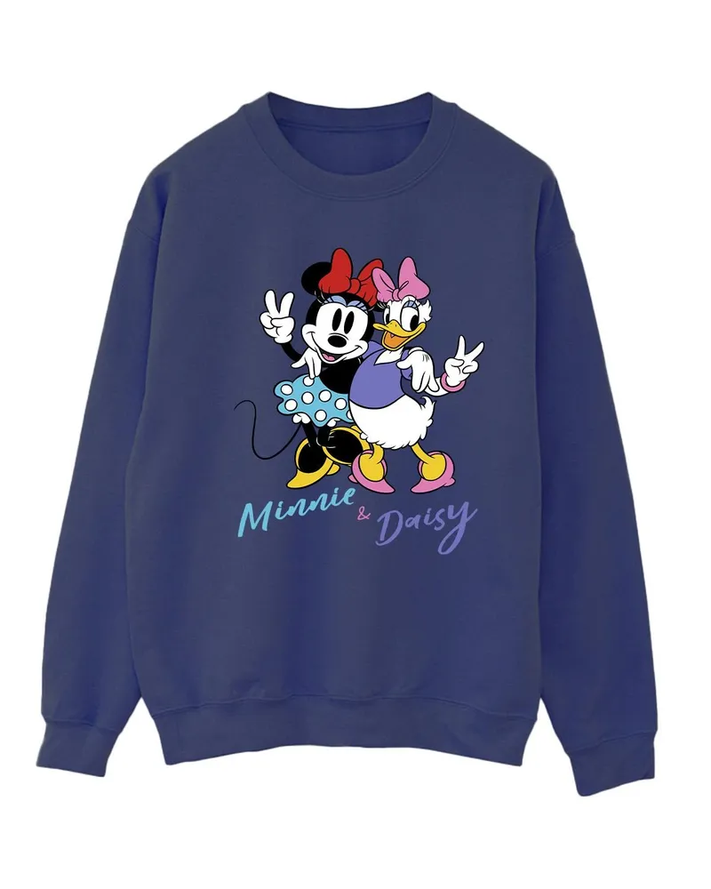 Disney Damen/Damen Minnie Mouse und Daisy Sweatshirt (Marineblau Marineblau